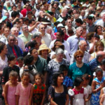 gathering of humanity - flowers of a garden - against racism