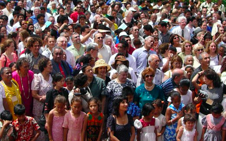 gathering of humanity - flowers of a garden - against racism