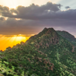 Baha'u'llah in wilderness of Kurdistan - calligrapher on the mountain