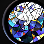 peace dove - church window - against violence