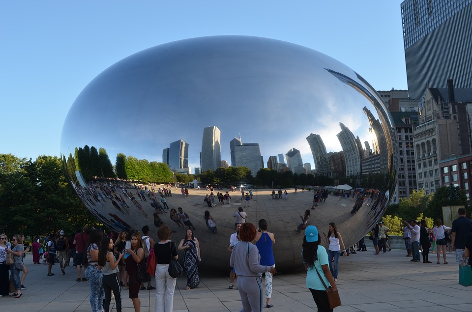 Chicago Artwork Bean newspapers - mirror of the world