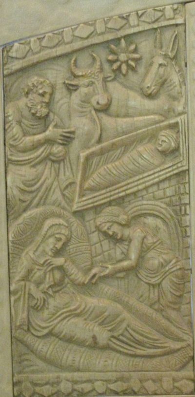 baby swaddling - binding wrapping - throne of maximianus