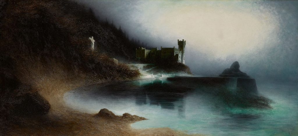 Miramar Castle by Karl Wilhelm Diefenbach 1911. Miramar Giosuè Carducci