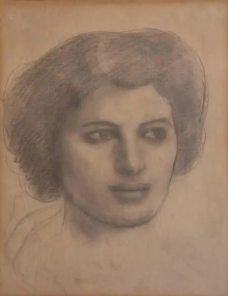 May Ziadeh portrait by Kahlih Gibran