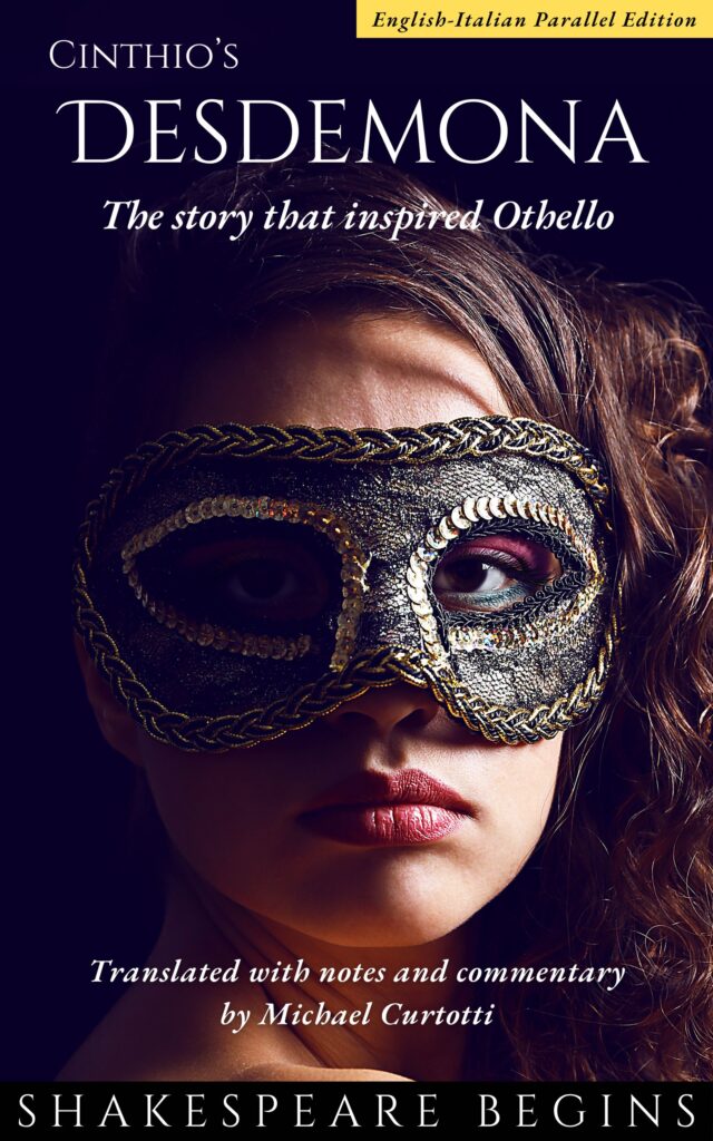 Desdemona the story that inspired othello cover woman wearing venetian mask