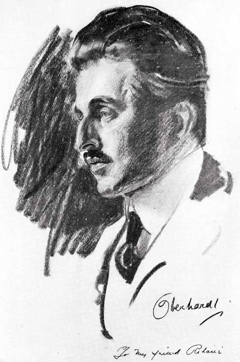 Ameen Rihani in 1921 - Portrait by American Artist William Oberhardt.
